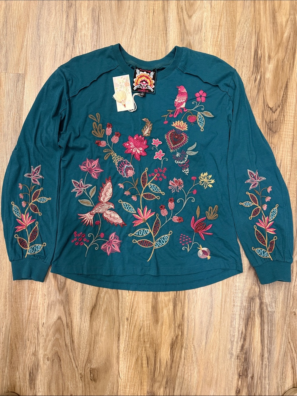 Johnny Was Seamed Sleeve T-Shirt Penellope J17025-O